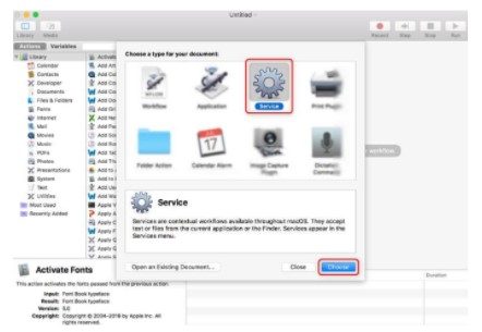Go on to select Service as seen in the image