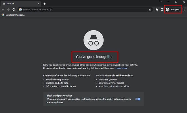Use Incognito Browser