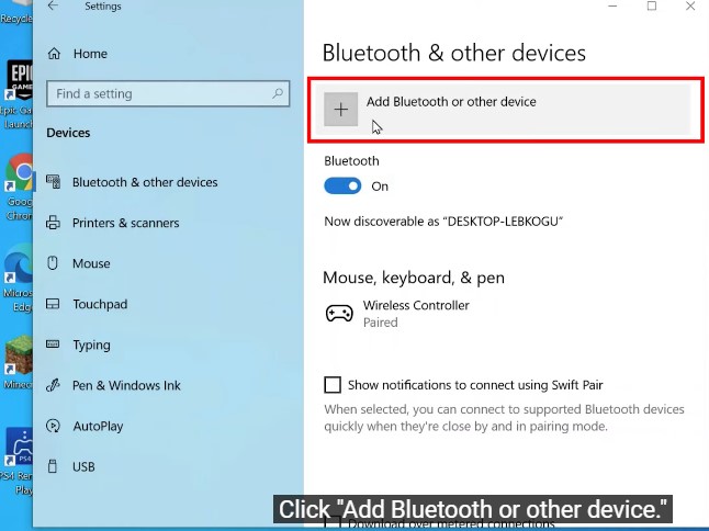 Add Bluetooth or other devices