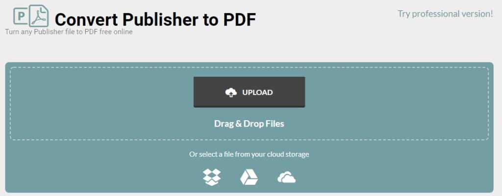 Convert PUB to PDF Online