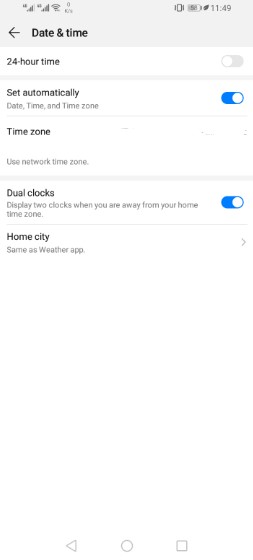 Update Date And Time Settings