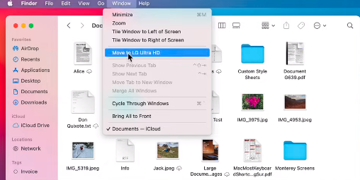 move tap on the Window